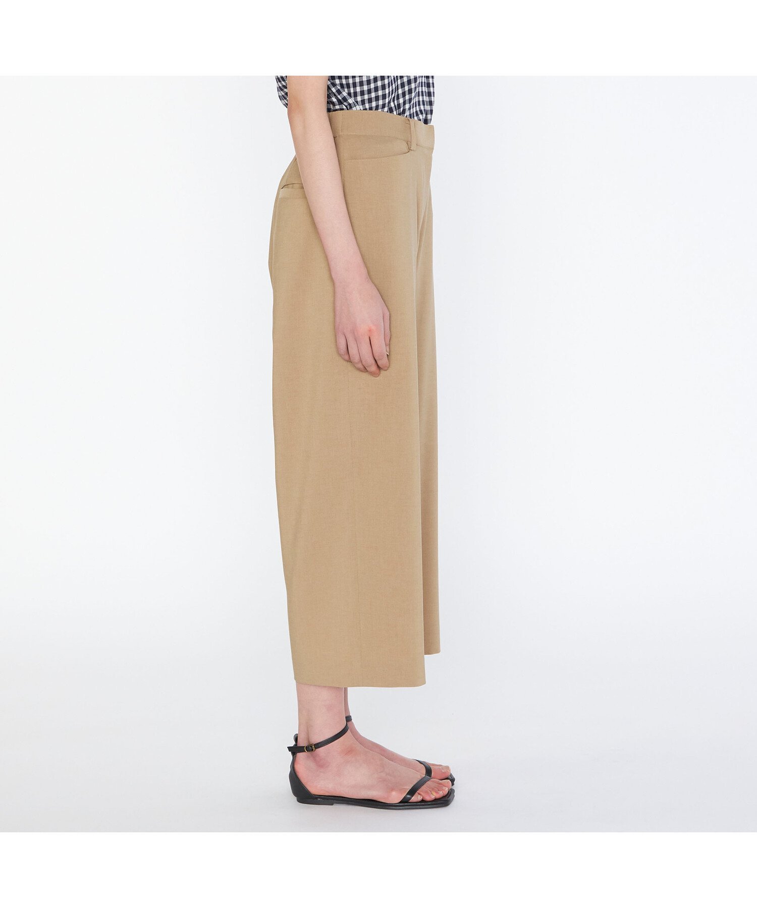 KEITH 【Lサイズ】ウェザーストレッチワイドパンツ キース パンツ その他のパンツ ベージュ ネイビー