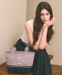 TOCCA 【選べる2種類のデザイン!】【大人百花掲載】MEMORIES of TOCCA CANVASTOTE キャンバストートバッグ トッカ バッグ トートバッグ グレー ブラック ピンク【送料無料】