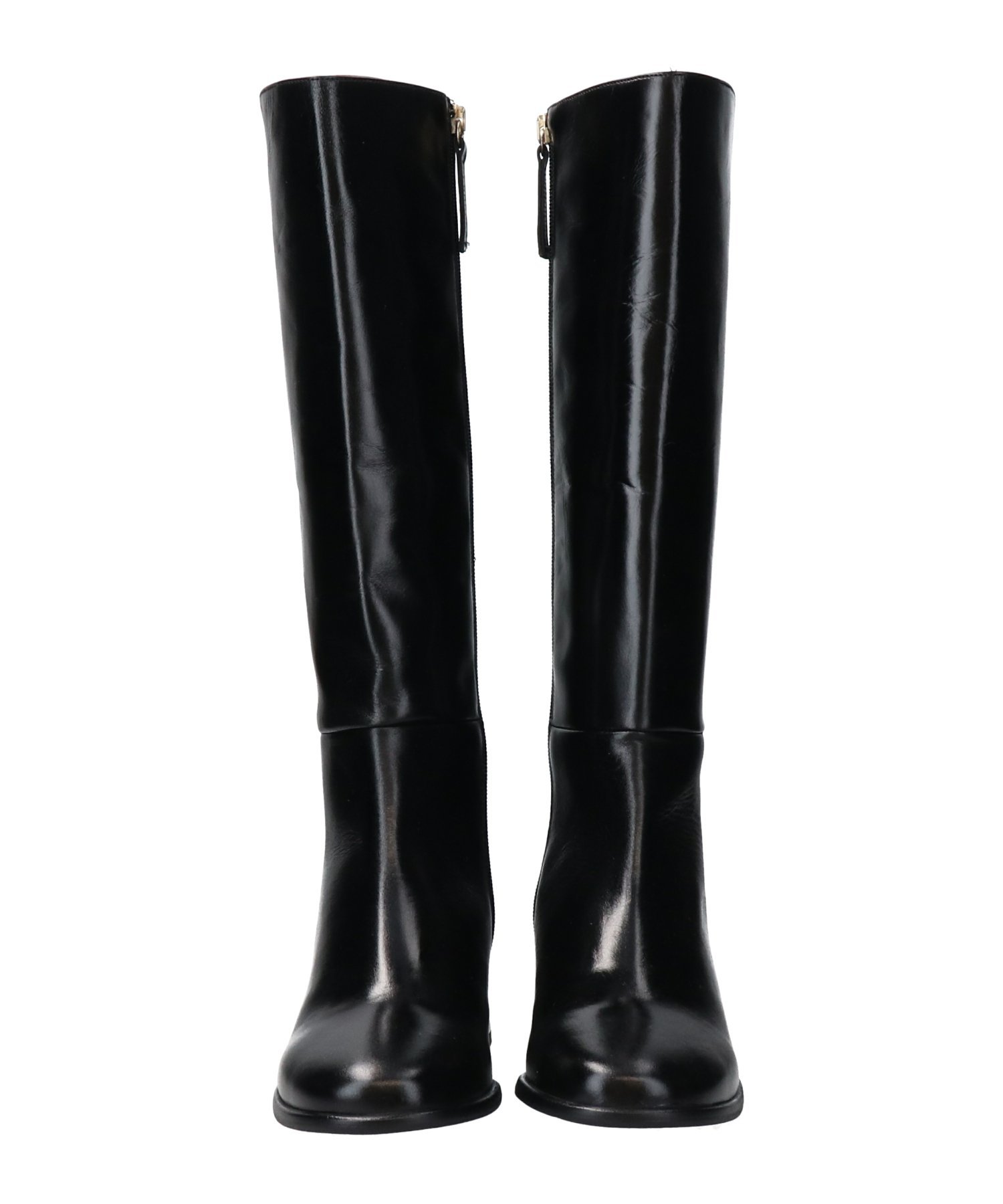 【SALE／30%OFF】ANGEL ALARCON 【ANGEL ALARCON】ラウンドトウチャンキーヒールロングブーツ インターショシュール シューズ・靴 ブーツ ブラウン【送料無料】