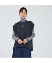 qualite ウールグアイウールニットベスト カリテ トップス その他のトップス パープル ブルー グレー【送料無料】