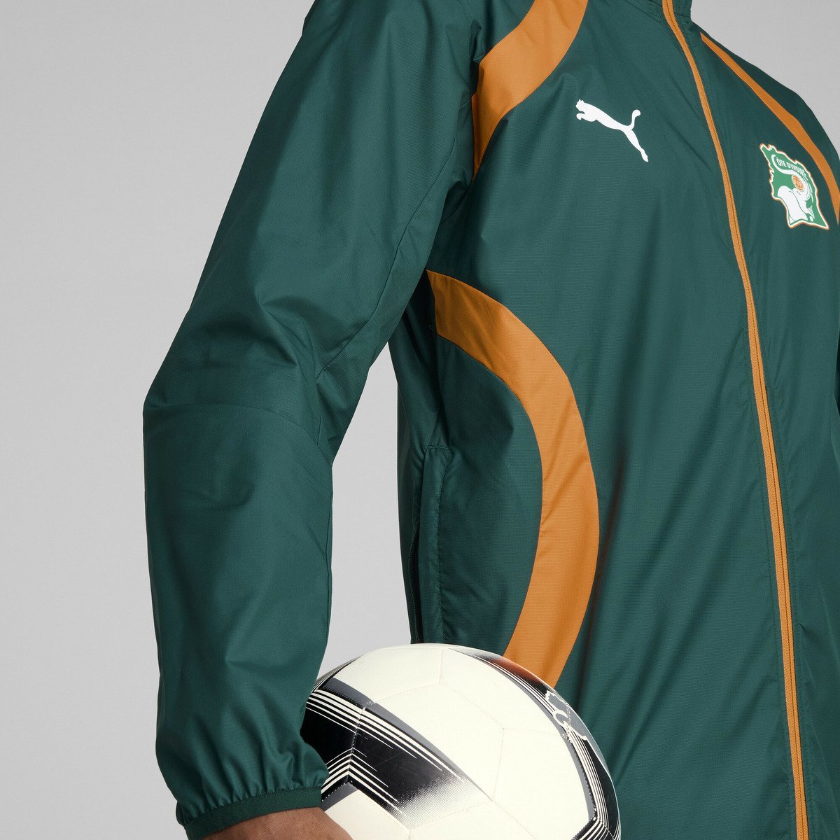 【SALE／30%OFF】PUMA メンズ サッカー コートジボワール プレマッチ ウーブン ジャケット プーマ ジャケット・アウター その他のジャケット・アウター ブラック【送料無料】