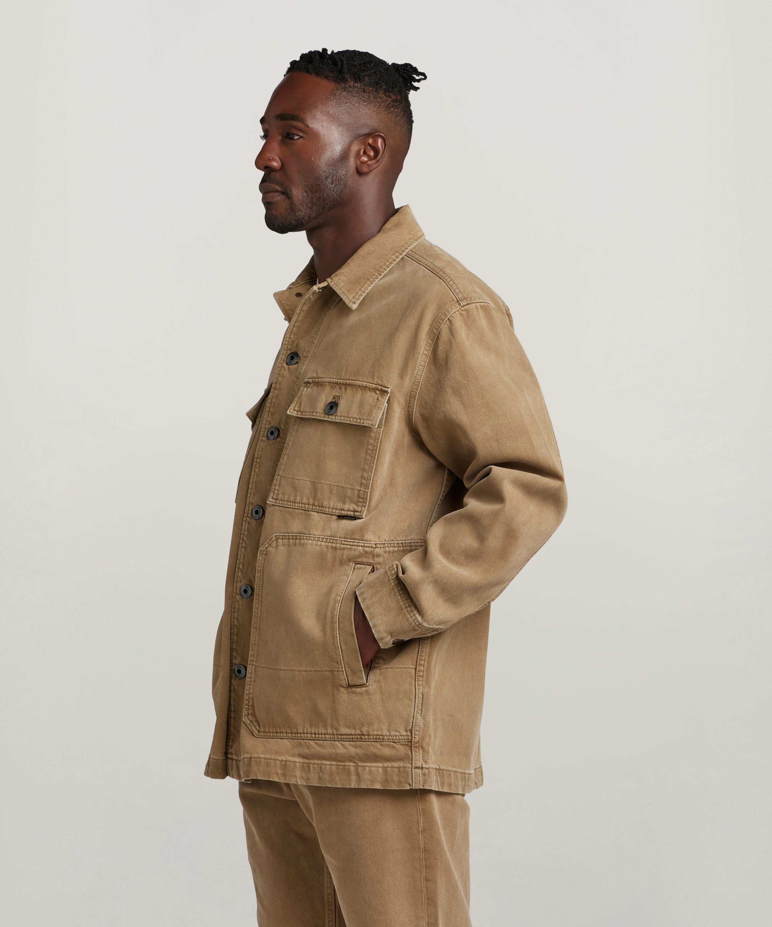 【公式ショップ】CHORE WORKWEAR JACKET/チョアジャケット/デニムカバーオール ジースターロゥ ジャケット・アウター カバーオール・ワークジャケット ベージュ