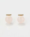 Phoebe 【金属アレルギー対応】パワーストーンバーピアス ローズクォーツ/天然石 ジュエルアディクト アクセサリー・腕時計 ピアス ピンク