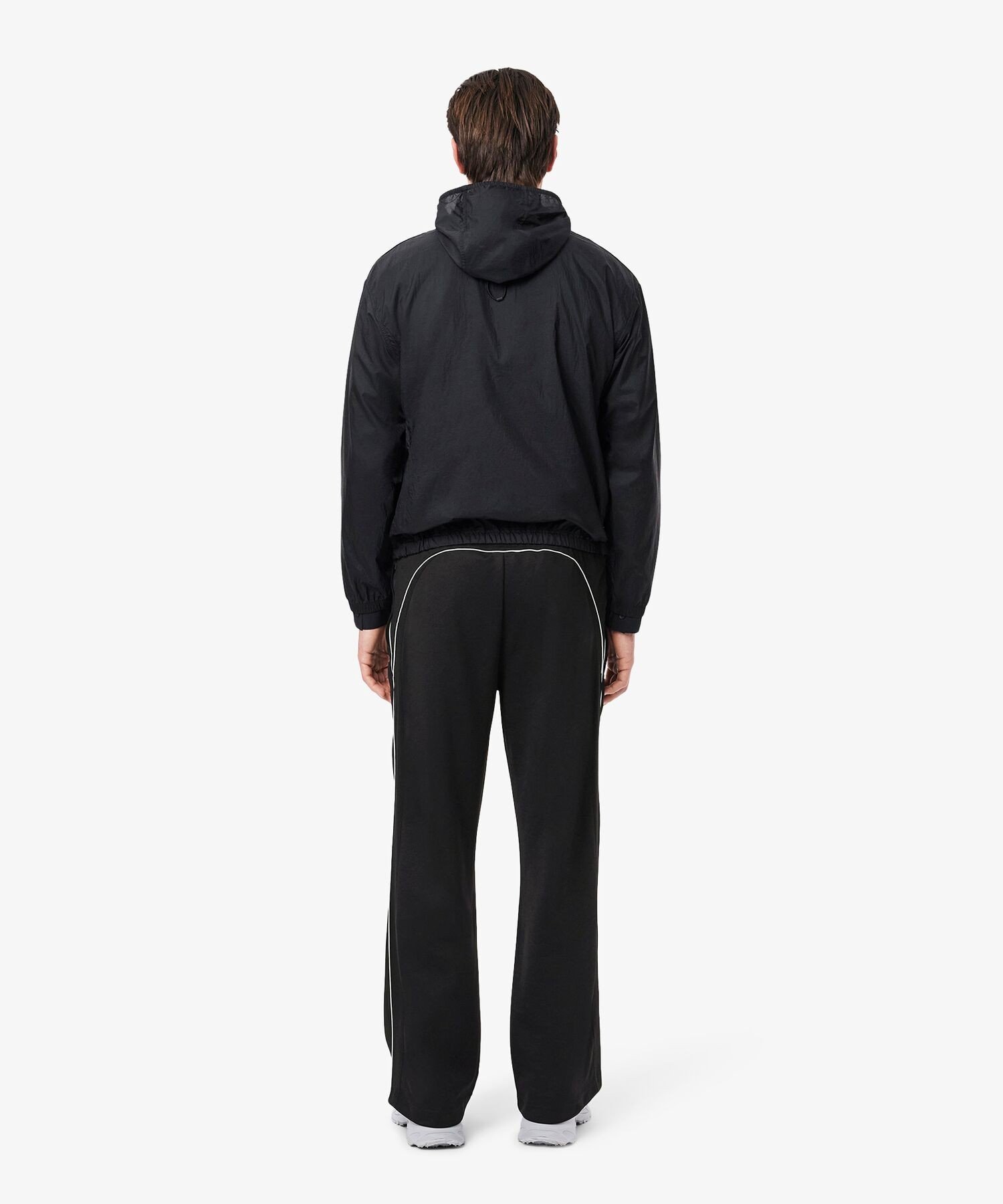 【SALE／40%OFF】LACOSTE サイドパイピングルーズフィットトラックパンツ ラコステ パンツ ジャージ・スウェットパンツ ブラック【送料無料】