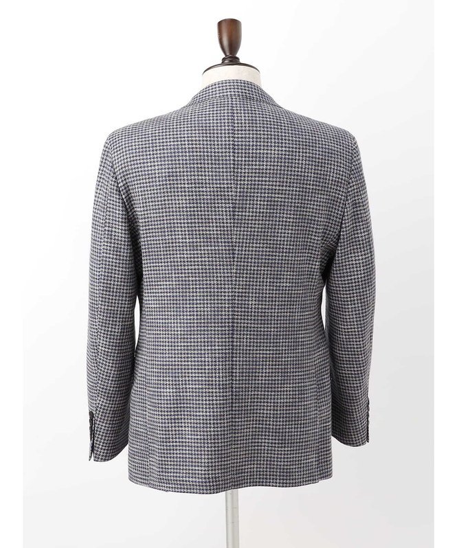 【SALE／30%OFF】Aquascutum MEN Wool Silk Houndstooth Jacket アクアスキュータム ジャケット・アウター テーラードジャケット・ブレザー ネイビー【送料無料】