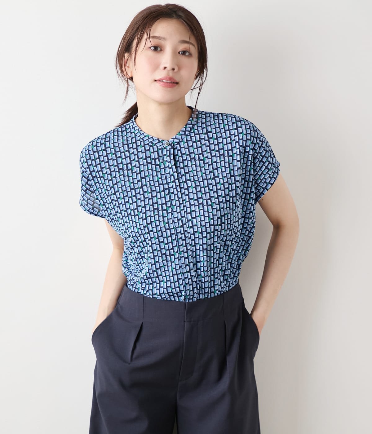 楽天市場】幾何学（カラーブルー）（Tシャツ・カットソー｜トップス