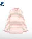 【SALE/50%OFF】KP KP リブ編みボーダーハイネックセーター(80~90) ナルミヤオンライン トップス ニット パープル ピンク