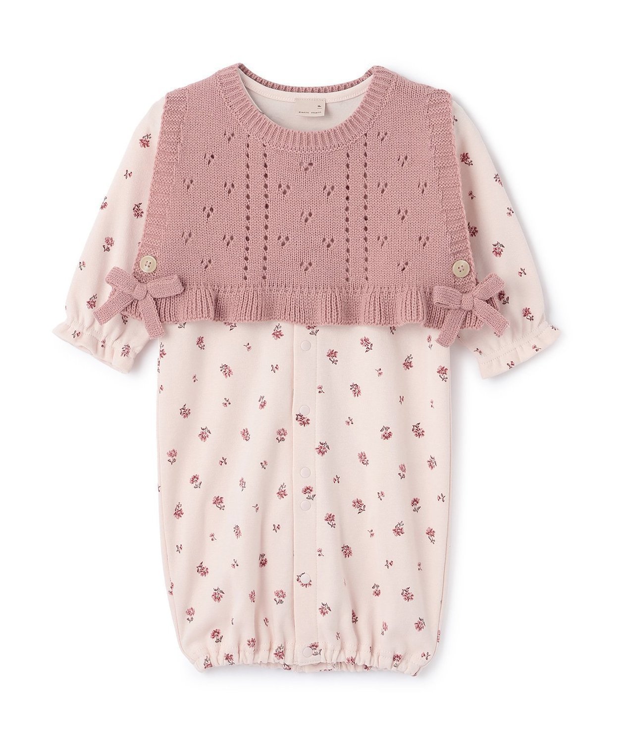 petit main ニットベストつき2WAYオール ナルミヤオンライン マタニティウェア・ベビー用品 ロンパース..