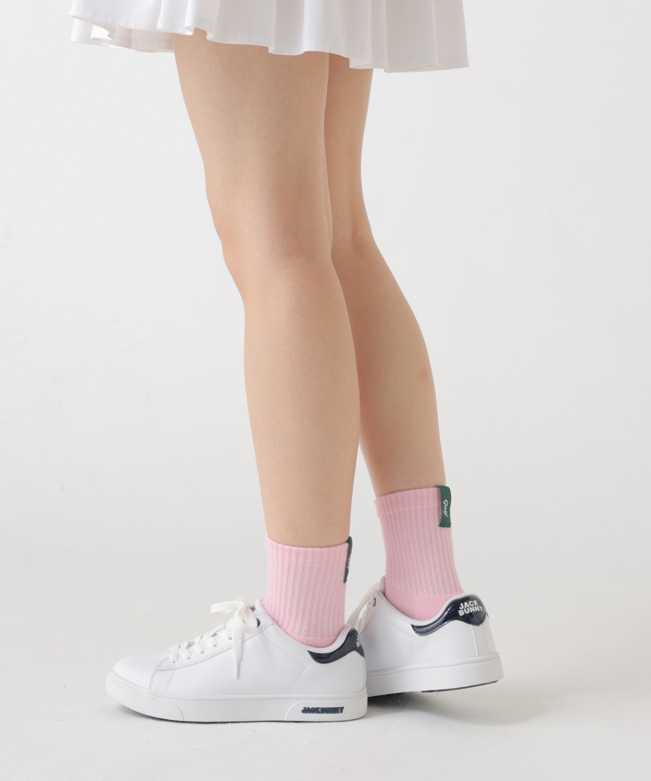 【SALE／30%OFF】Jack Bunny!! タグ付アーチサポートミドルソックス (LADIES) ジャックバニー 靴下・レッグウェア 靴下 ホワイト ピンク ネイビー