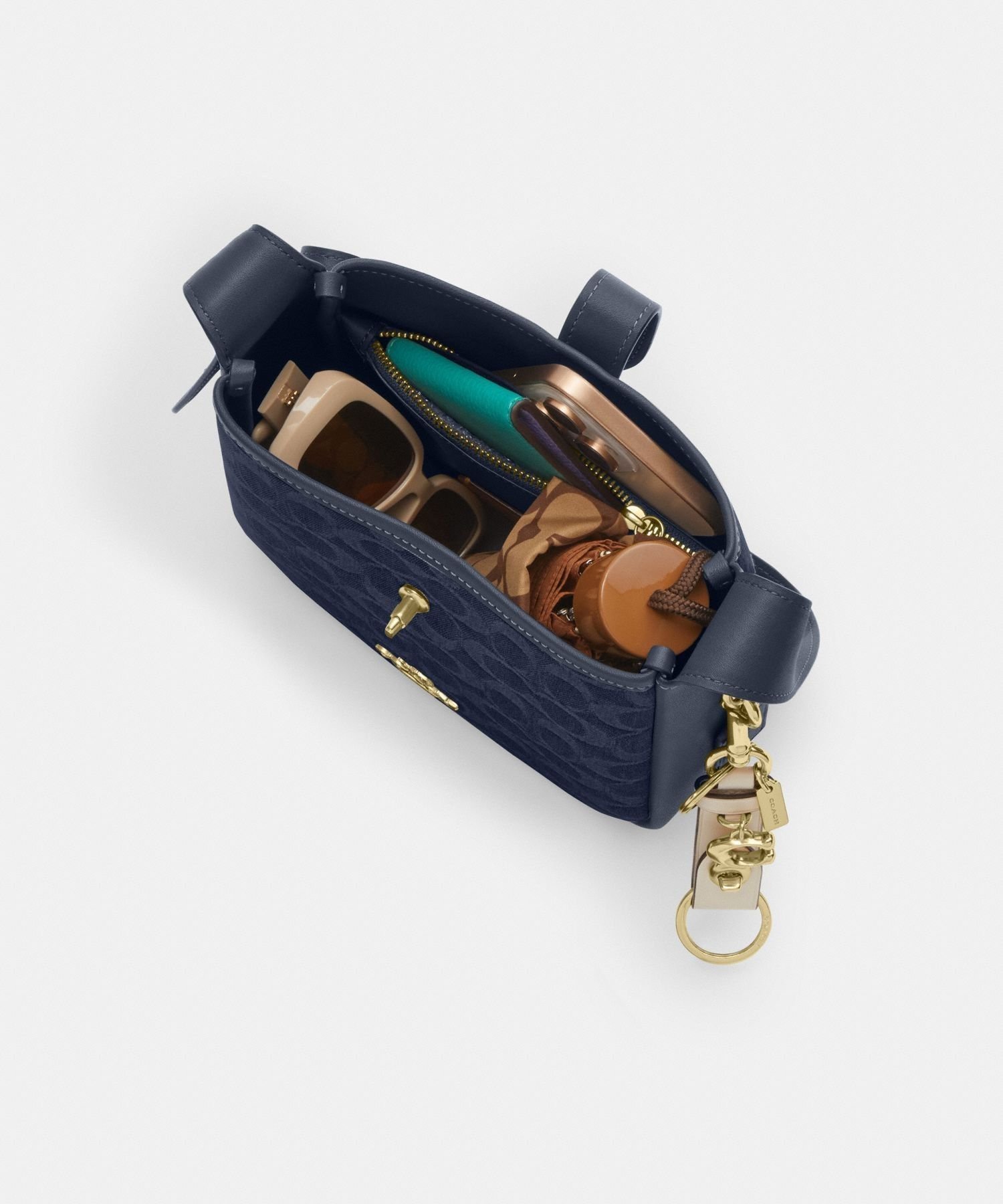 【SALE／60%OFF】COACH OUTLET 【公式】ハドリー ミニ クロスボディ バッグ・シグネチャー デニム コーチ　アウトレット バッグ ショルダーバッグ ブルー【送料無料】