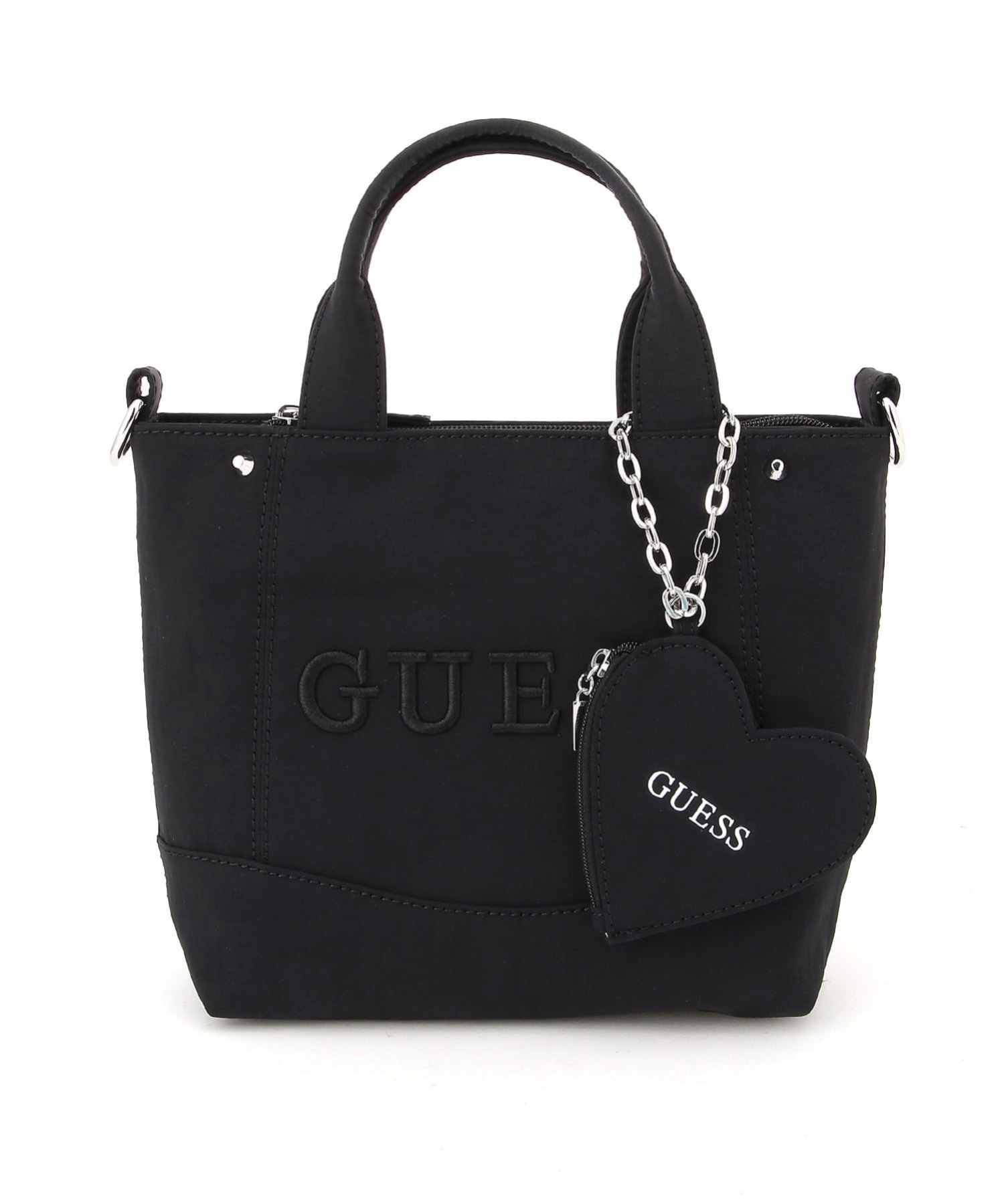 Guess - GUESS GUESS/(W)SASHA Mini Tote ミニトート トートバッグ ショルダーバッグ ナイロンバッグ ゲス バッグ トートバッグ ブラック【送料無料】