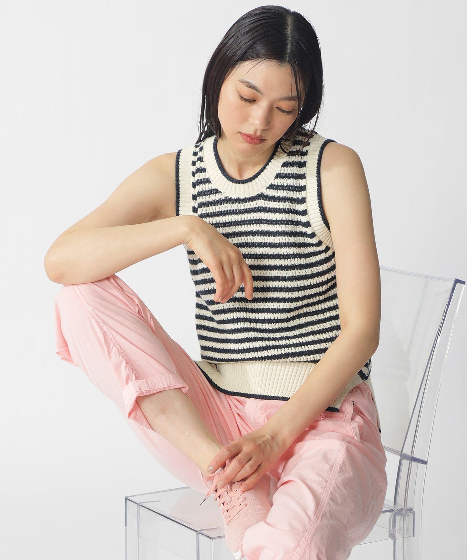 TULIP ニット / TULIP KNIT WOMAN エコアルフ トップス ニット ホワイト