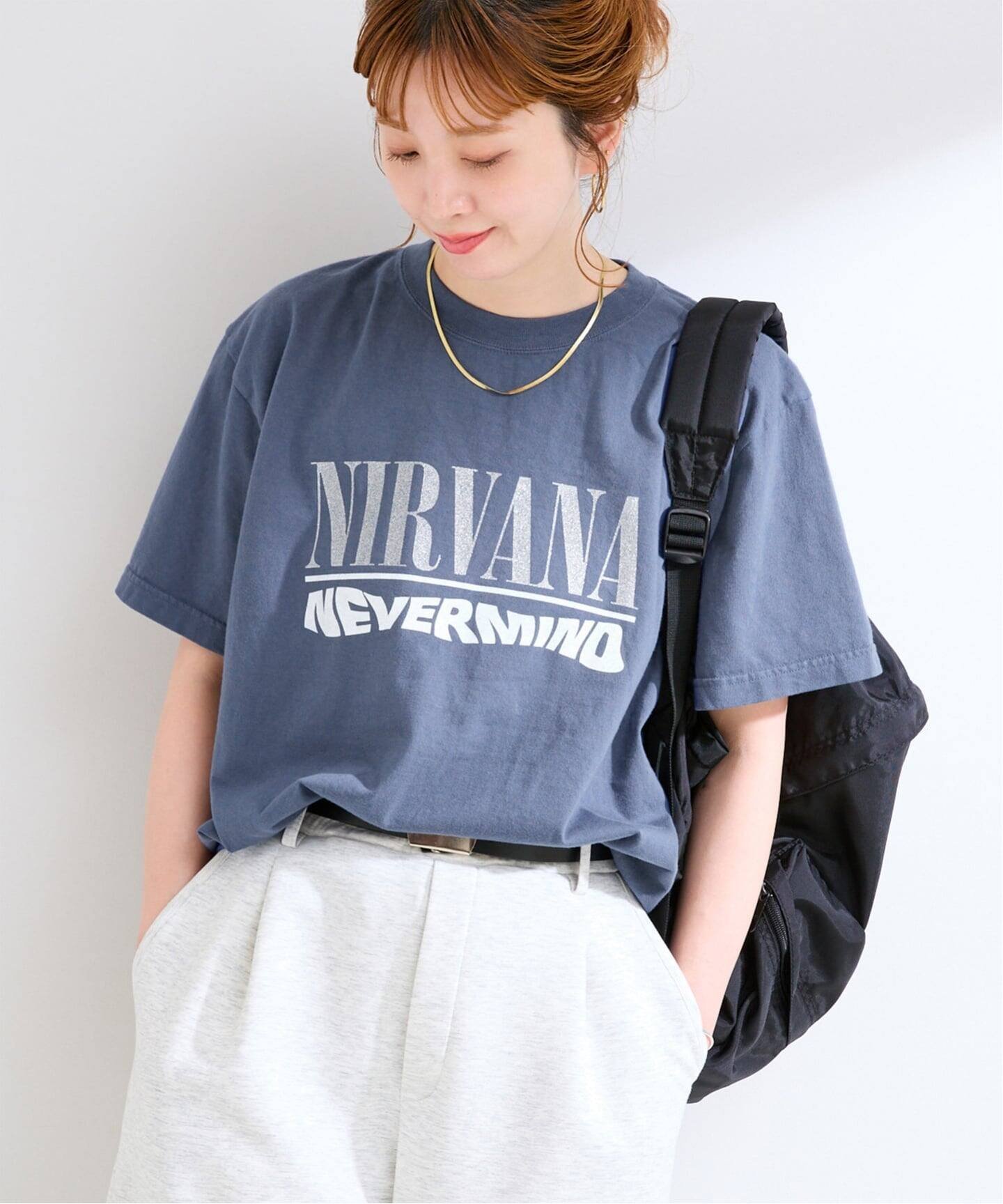 【SALE／20%OFF】B.C STOCK GOOD ROCK SPEED / グッドロックスピード NIRVANA Tshirts ベーセーストック トップス カットソー・Tシャツ ブルー【送料無料】