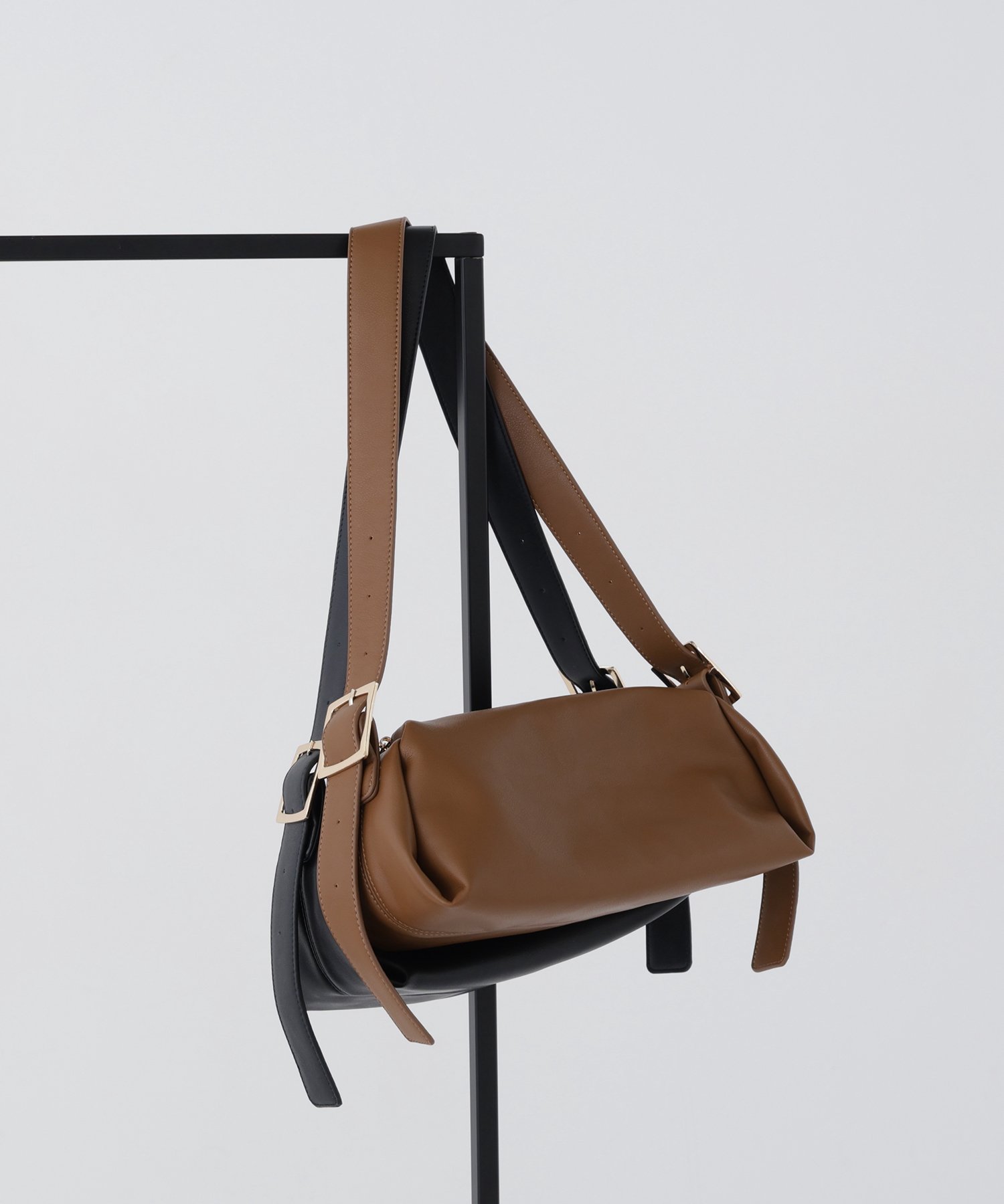 【SALE／10%OFF】NATURAL BEAUTY BASIC ロップイヤーワンショルダーバッグ ナチュラルビューティベーシック バッグ ショルダーバッグ ブラウン ブラック【送料無料】