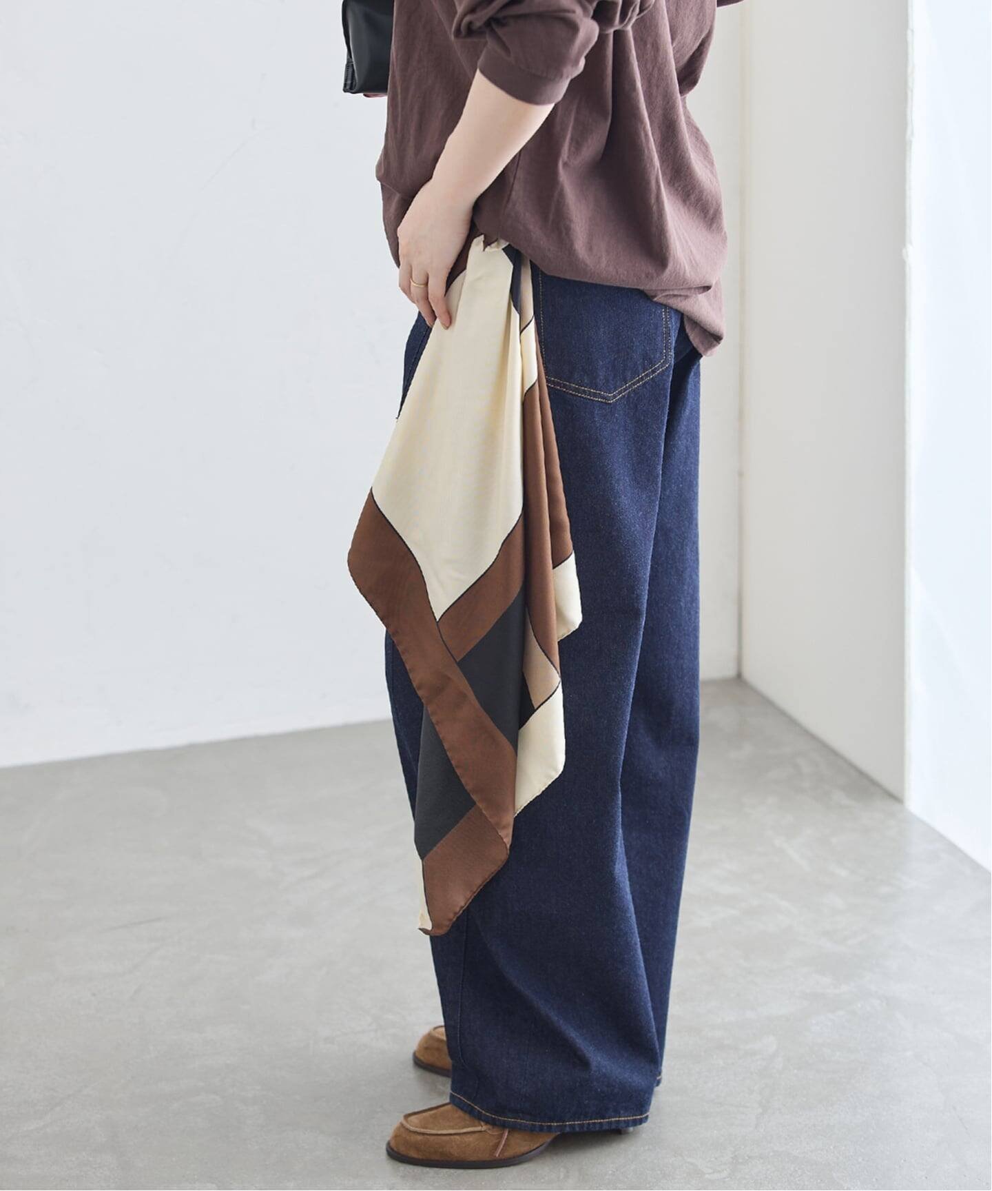 JOURNAL STANDARD L'ESSAGE 《予約》AENEIS/エネス Lohse Silk Scarf 70 スカーフ ジャーナルスタンダード レサージュ ファッション雑貨 スカーフ・バンダナ ブラウン【送料無料】