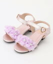 【SALE/30%OFF】any FAM KIDS フラワー ヒール サンダル エニィファム シューズ・靴 サンダル ピンク