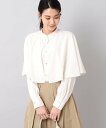 アンタイトル 服 レディース 【SALE／73%OFF】UNTITLED 【華やかトップス/洗える】ケープデザイン ブラウス アンタイトル トップス シャツ・ブラウス ホワイト グレー ピンク【送料無料】