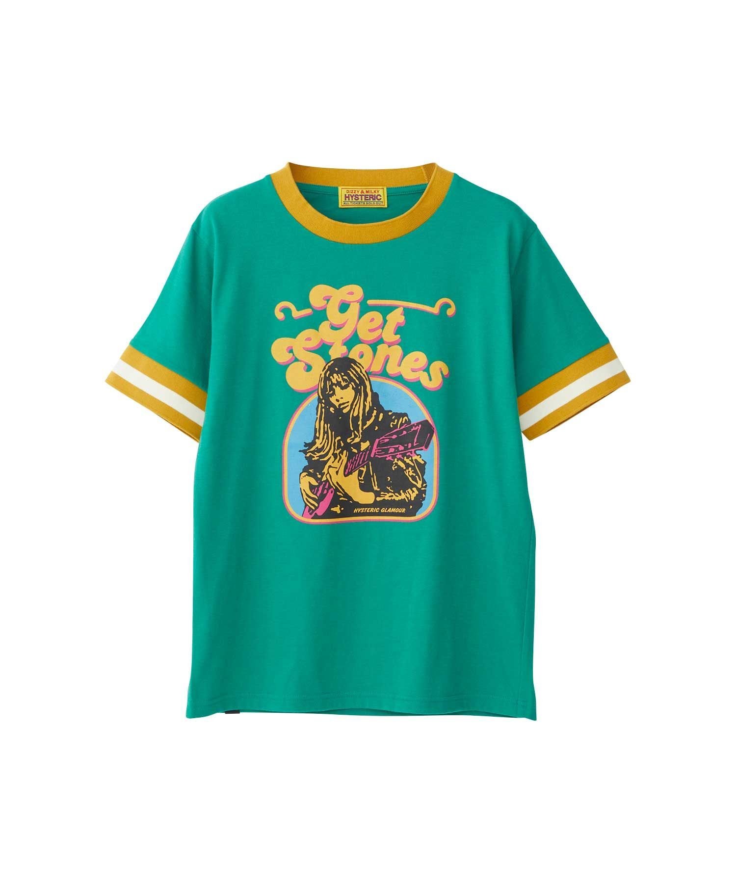 HYSTERIC GLAMOUR GET STONES Tシャツ ヒステリックグラマー トップス カットソー・Tシャツ グリーン レッド ブラック【送料無料】のサムネイル