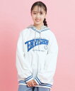 【SALE/50%OFF】PINK-latte フード付きコットンパーカ ピンク ラテ トップス パーカー・フーディー ホワイト グリーン ブラック