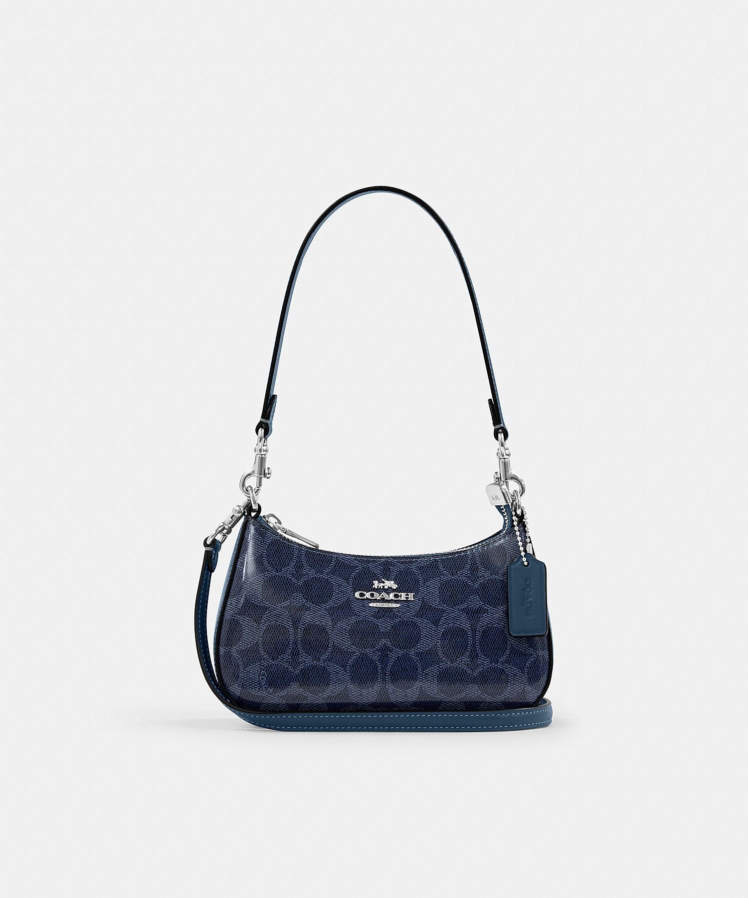 【SALE／70%OFF】COACH OUTLET 【公式】テリ ミニ クロスボディ バッグ・シグネチャー キャンバス コーチ　アウトレット バッグ ショルダーバッグ ブルー【送料無料】のサムネイル