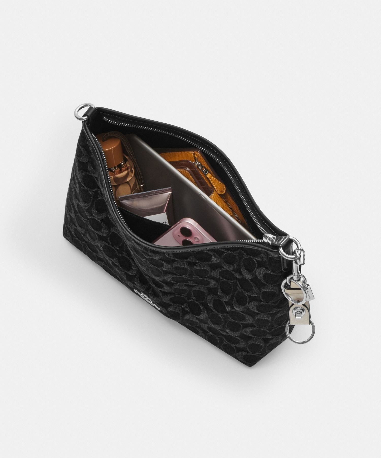 【SALE／60%OFF】COACH OUTLET 【公式】ローレル ショルダー バッグ・シグネチャー デニム コーチ　アウトレット バッグ ショルダーバッグ ブラック【送料無料】