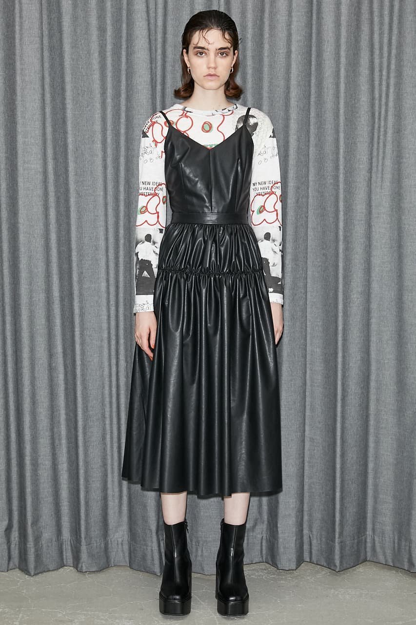 【SALE／50%OFF】SLY VEGAN LEATHER GATHER CAMI ワンピース スライ ワンピース・ドレス その他のワンピース・ドレス ベージュ ブラック【送料無料】