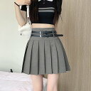 【SALE/30%OFF】miniministore プリーツミニスカート インナーパンツ付き ミニミニストア スカート ミニスカート ブラック グレー