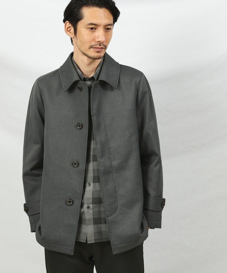 タケオキクチ アウター メンズ 【SALE／50%OFF】TAKEO KIKUCHI 【Down Fabric】ステンカラーブルゾン タケオキクチ ジャケット・アウター ブルゾン・ジャンパー グレー ブラック【送料無料】