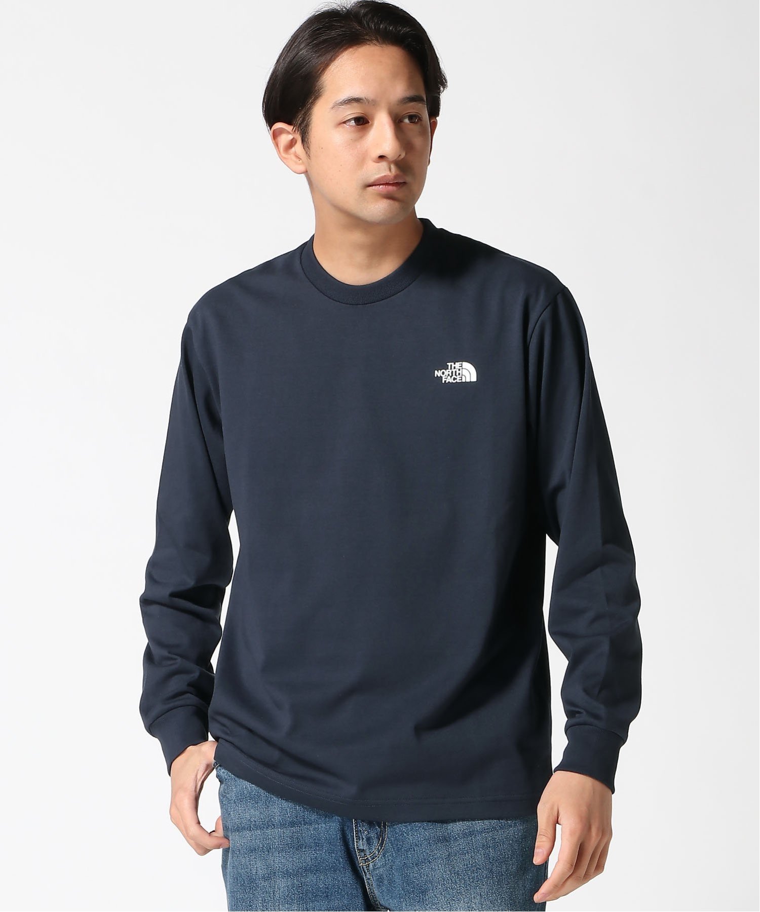 THE NORTH FACE THE NORTH FACE/(M)ロングスリーブバックスクエアロゴティー コウジツサンソウ トップス カットソー・Tシャツ ネイビー ブラック ホワイト グレー