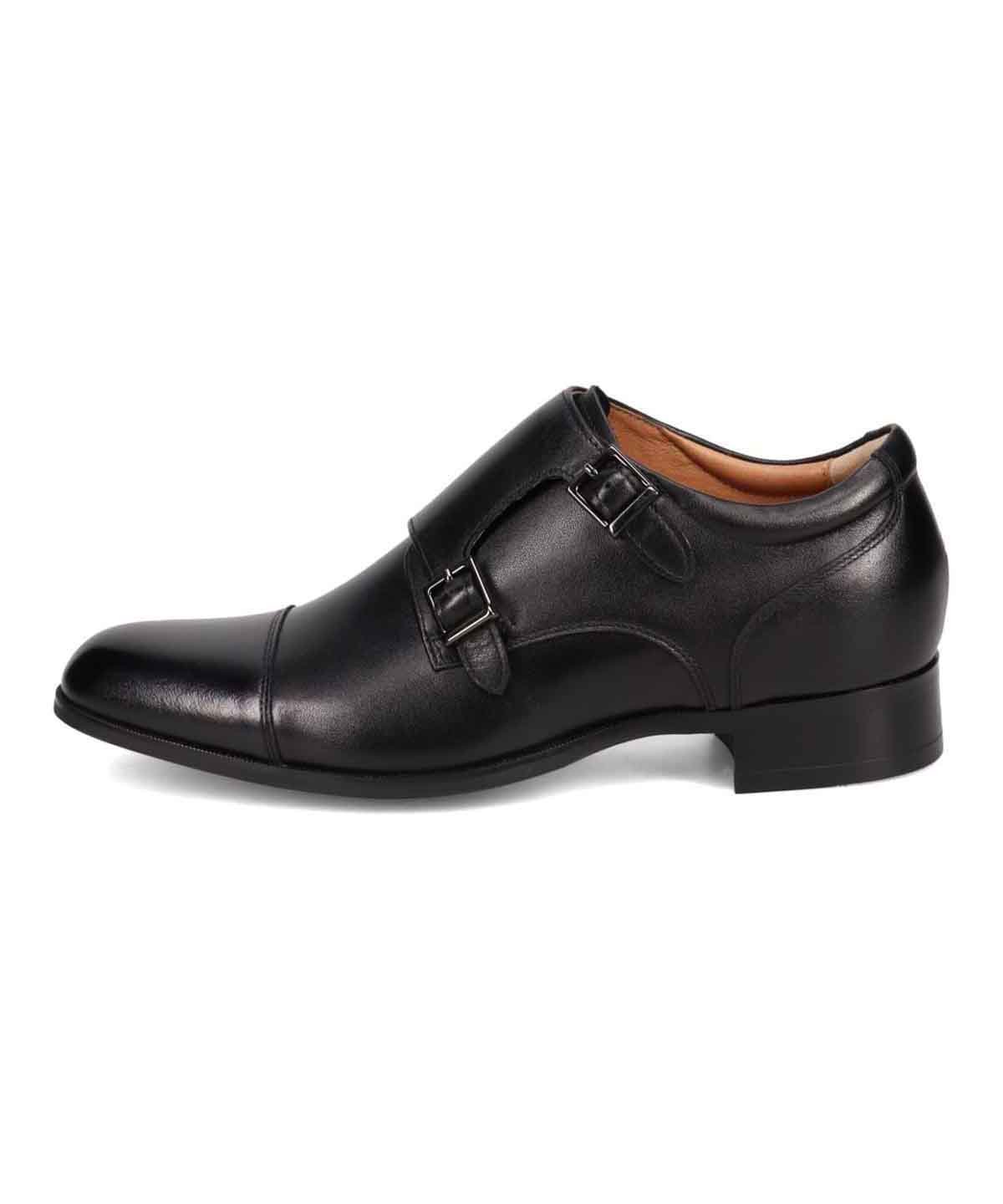 BEE CLASSIC BEE CLASSIC ダブルモンク・スタイルアップシューズ(ヒールアップ5cm) マドラス シューズ・靴 レースアップ・ドレスシューズ ブラック【送料無料】
