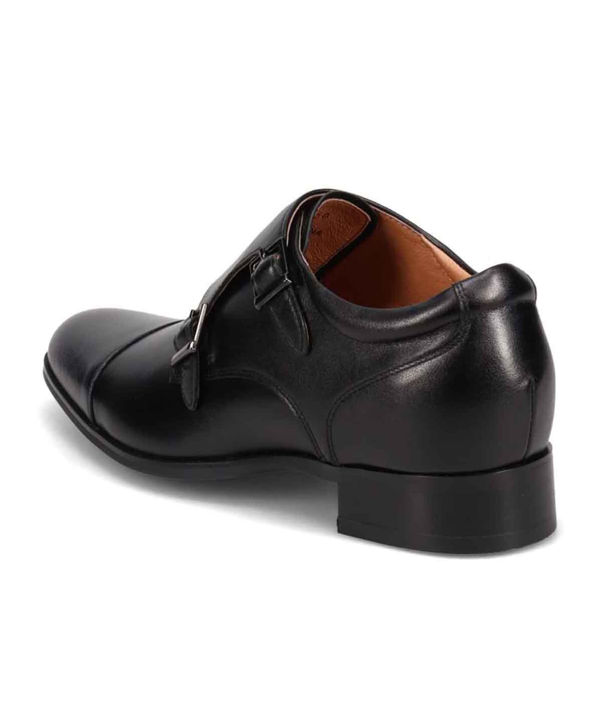 BEE CLASSIC BEE CLASSIC ダブルモンク・スタイルアップシューズ(ヒールアップ5cm) マドラス シューズ・靴 レースアップ・ドレスシューズ ブラック【送料無料】
