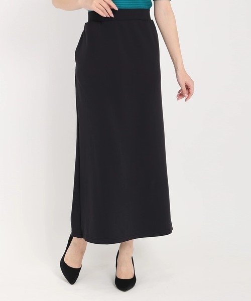 【SALE／50%OFF】STRAWBERRY-FIELDS イージーストレートスカート ストロベリーフィールズ スカート その他のスカート ブラック グリーン ベージュ【送料無料】