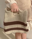 【SALE/30%OFF】aimoha KIDS 【aimoha-KIDS-】ニットハンドバッグ アイモハ バッグ ハンドバッグ イエロー レッド ブラウン
