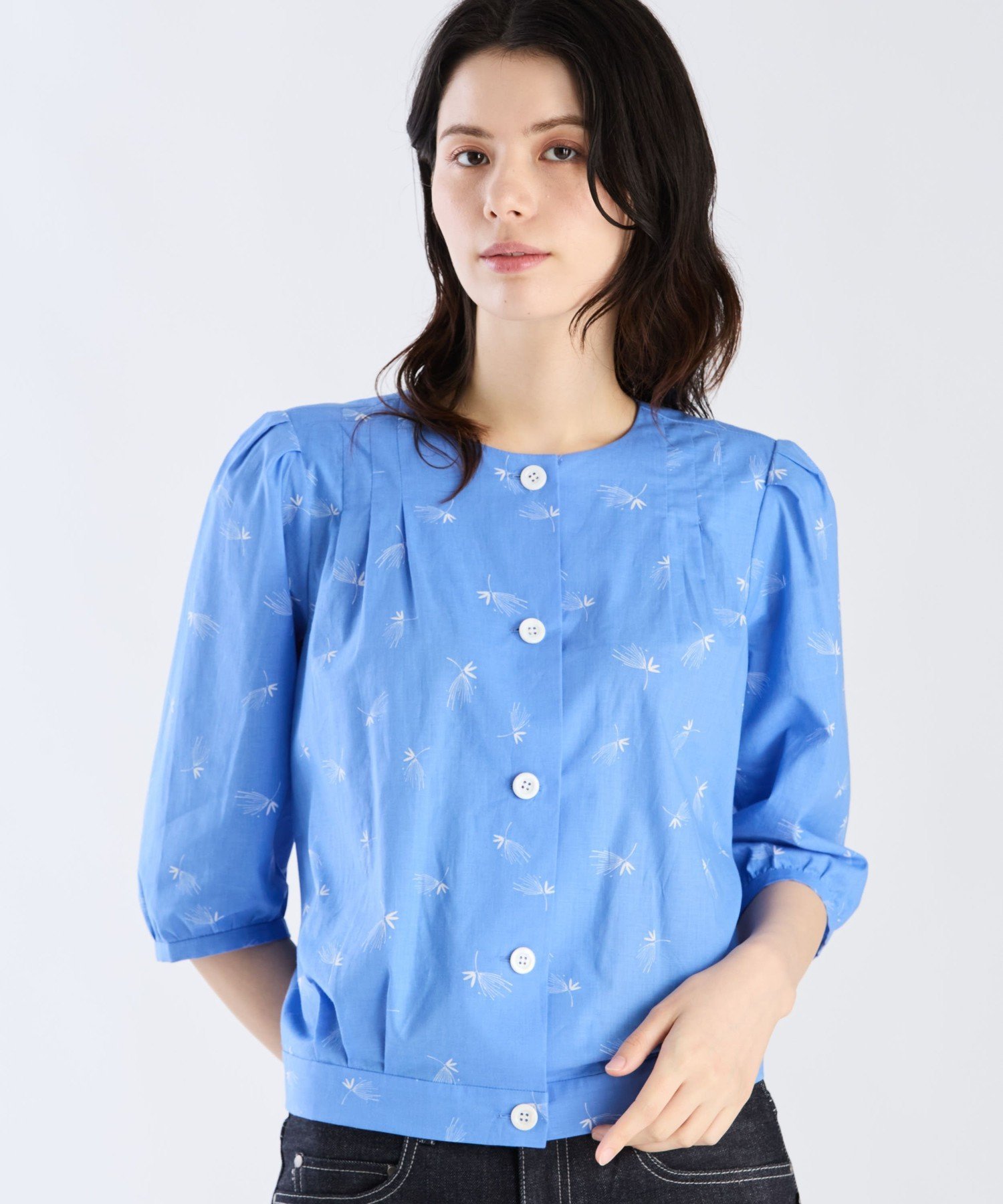 IDQ9 CHEMISE ブラウス アニエスベー トップス シャツ・ブラウス ネイビー