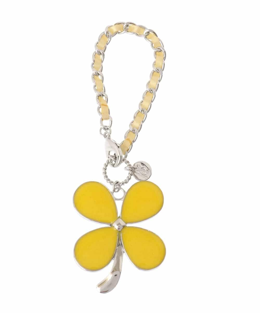 MK MICHEL KLEIN BAG BIGクローバーデザインチャーム エムケーミッシェルクランバック ファッション雑貨 チャーム・キーチェーン イエロー ホ...