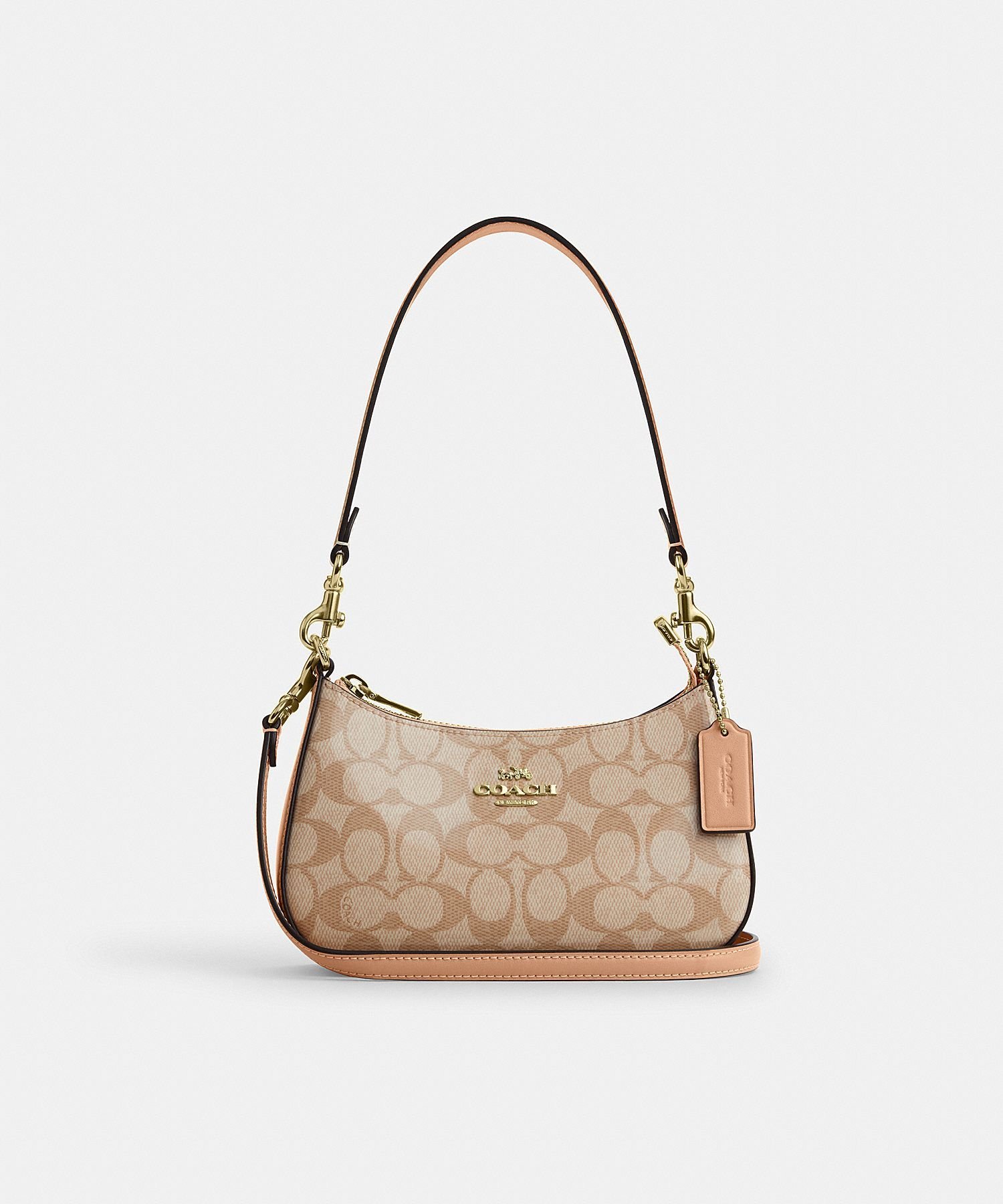 【SALE／70%OFF】COACH OUTLET 【公式】テリ ミニ クロスボディ バッグ・シグネチャー キャンバス コーチ　アウトレット バッグ ショルダーバッグ ベージュ【送料無料】のサムネイル