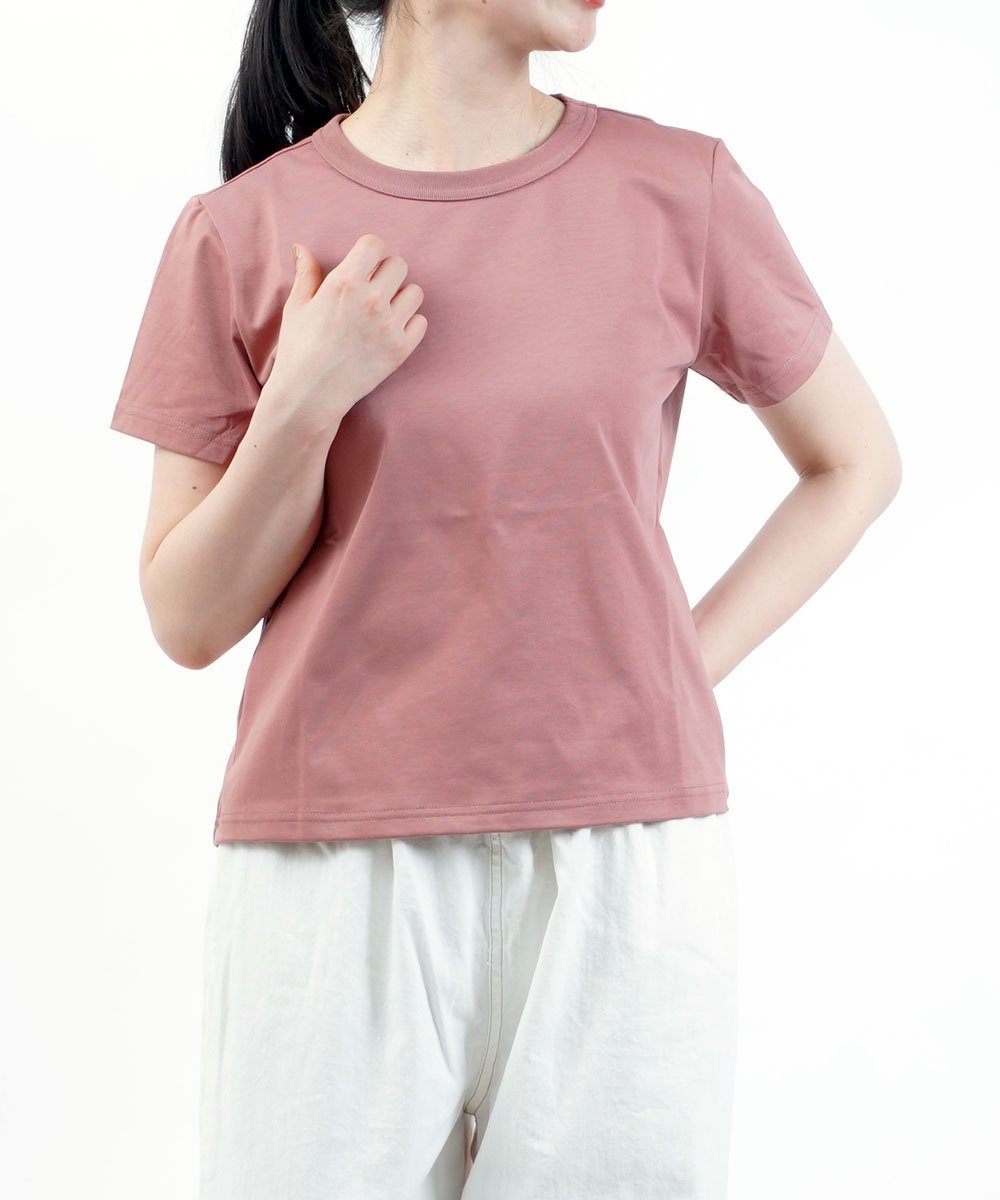 mizuiro ind ミズイロインド ベーシッククルーネックTシャツ ブルーコムブルー トップス カットソー・Tシャツ