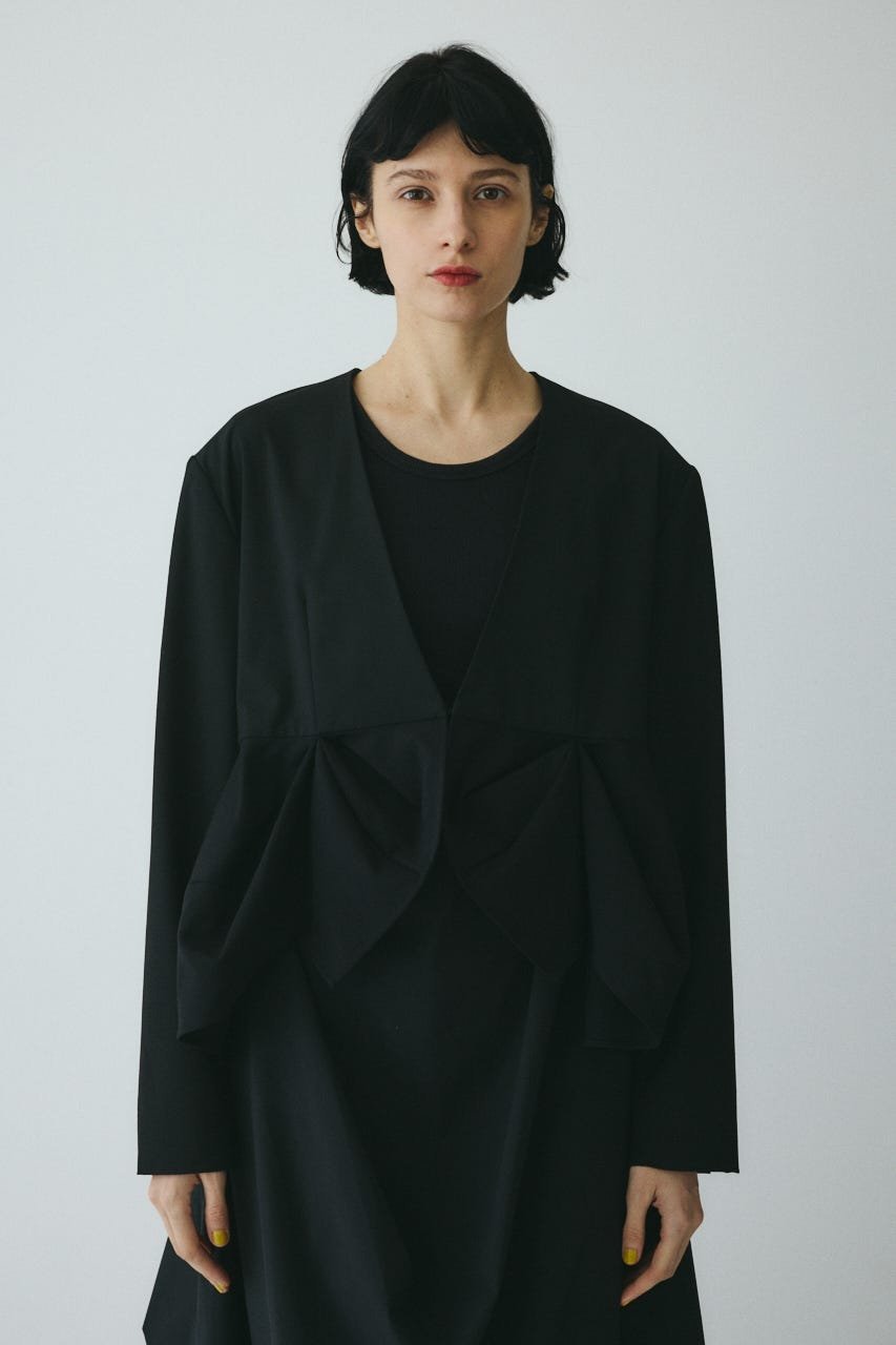 HeRIN.CYE CLO Peplum hem jacket ヘリンドットサイ ジャケット・アウター その他のジャケット・アウター ブラック