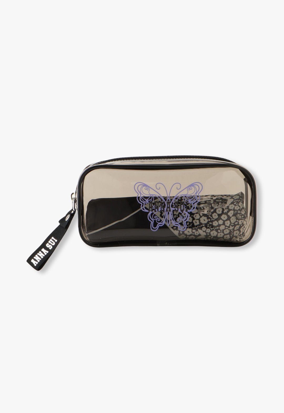 ANNA SUI 【ANNA SUI/アナスイ】フラワー&バタフライプリント晴雨兼用傘(5段コンパクトミニ傘) アナ スイ ファッション雑貨 折りたたみ傘 ブルー ピンク ブラック【送料無料】