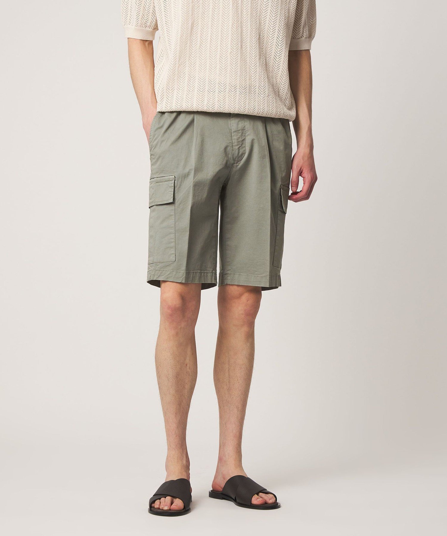 【SALE／30%OFF】UNITED ARROWS ＜DEVORE＞ カーゴ イージーショーツ ユナイテッドアローズ パンツ その他のパンツ グリーン ベージュ【送料無料】
