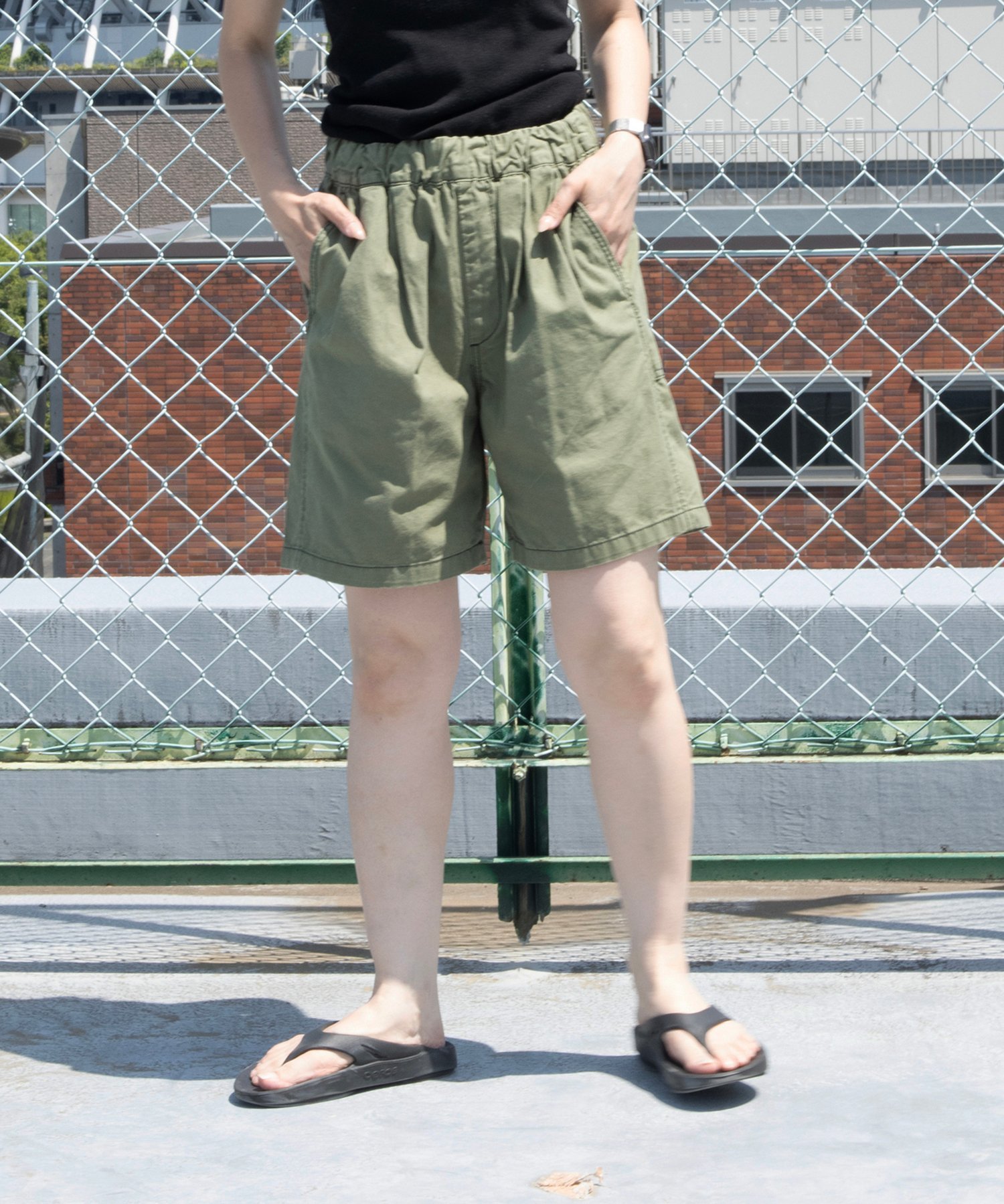 UNIVERSAL OVERALL CHILLPAN SHORTS ライトダックショーツ UNIVERSAL OVERALL ユニバーサルオーバーオール パンツ その他のパンツ ベージュ カーキグリーン パープル ネイビー ブラック