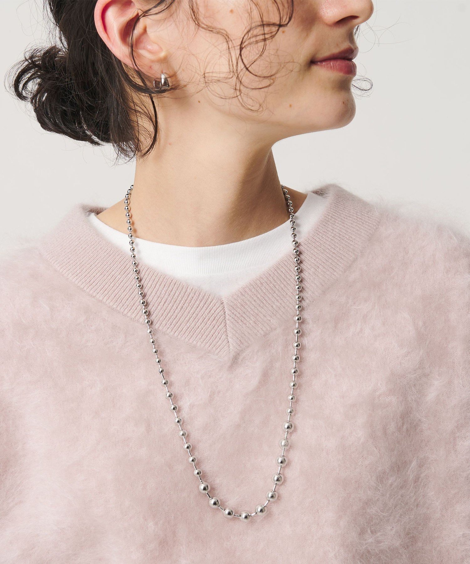 BEAUTY&YOUTH UNITED ARROWS グラデーション ボールチェーン ネックレス ビューティー＆ユース　ユナイテッドアローズ アクセサリー・腕時計 ネックレス シルバー【送料無料】