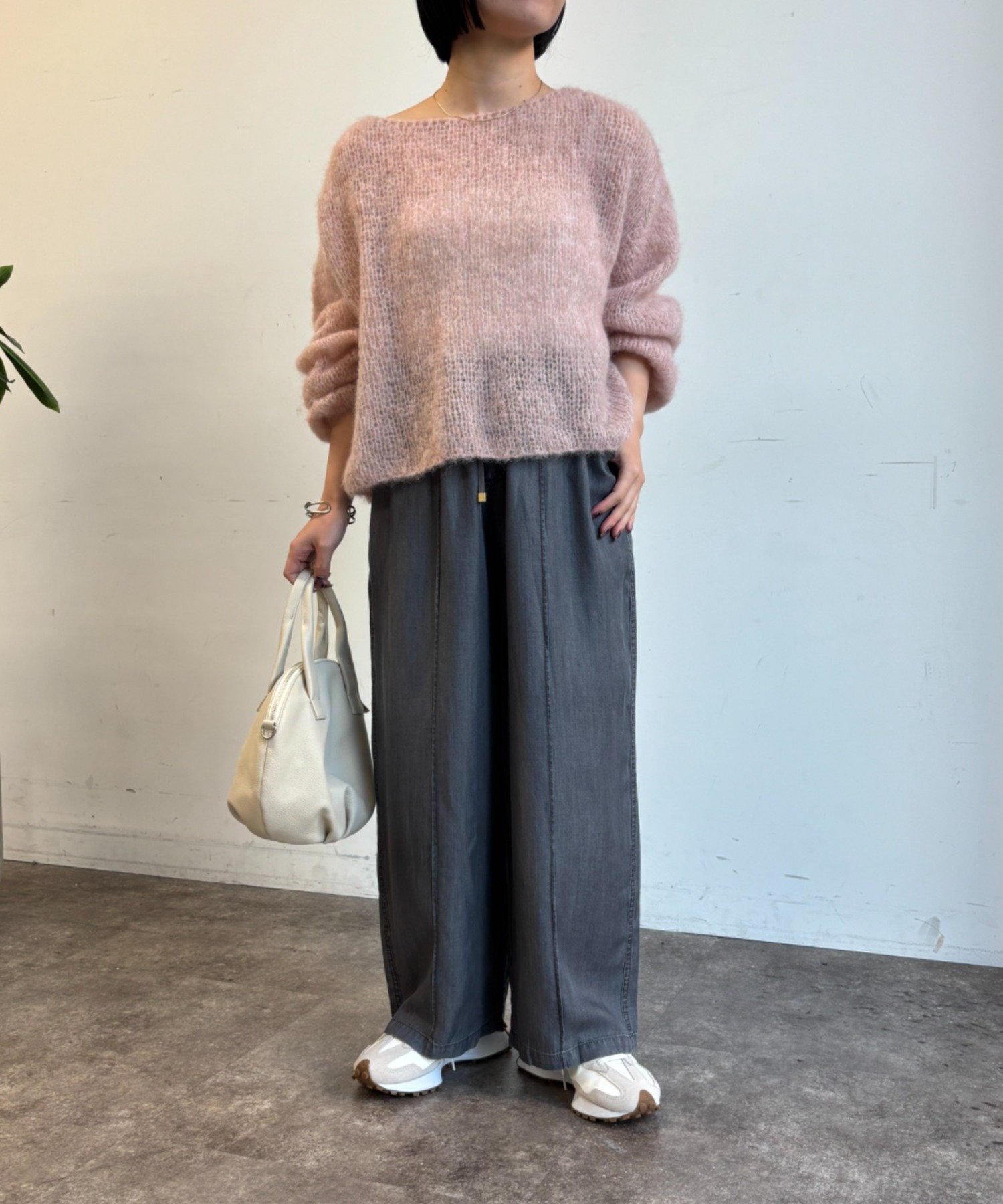 Jena espace merveilleux テンセルデニムイージーパンツ ジェナエスパスメルヴェイユ パンツ ジーンズ・デニムパンツ ブルー グレー
