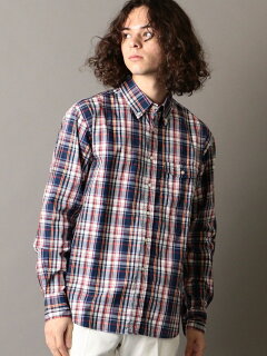 Madras Buttondown Shirt 121-17-0025: Navy Madras Buttondown Shirt 121-17-0025: Navy