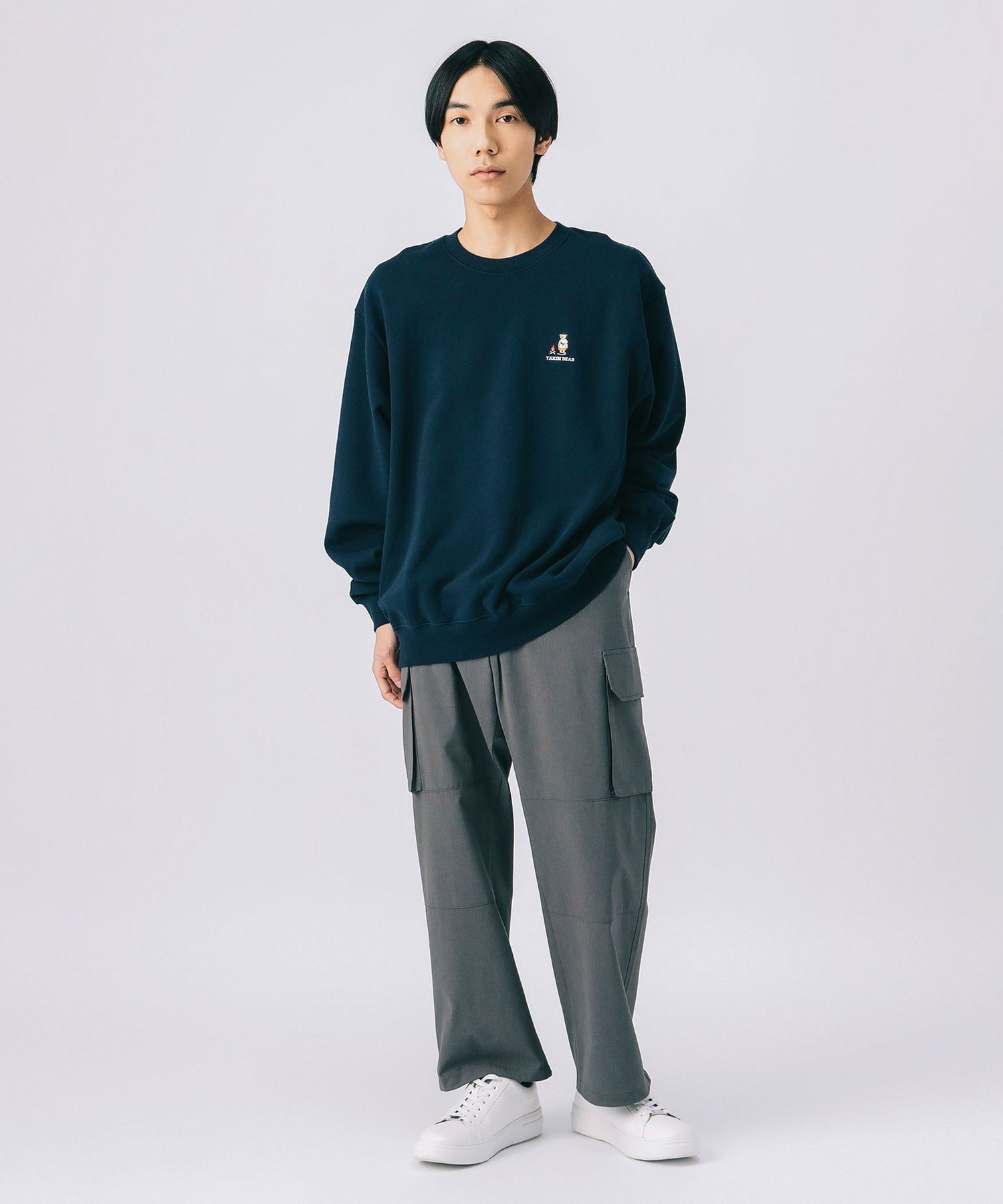 BEAMS HEART MEN フェイクレザー スニーカー(25.5~27.5cm) ビームス ハート シューズ・靴 スニーカー ブラック ホワイト【送料無料】