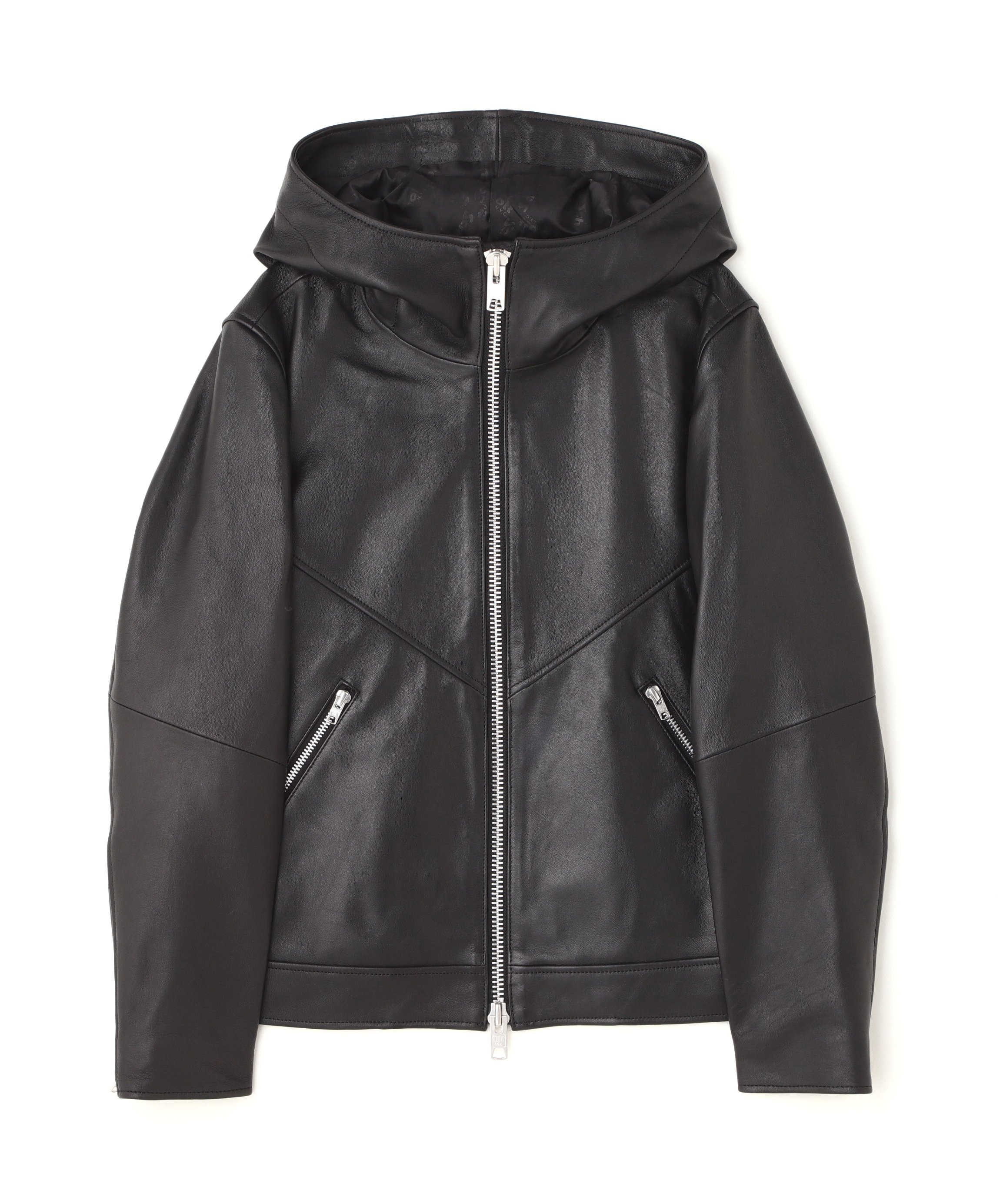 Schott Women's/直営限定/HOODED RIDERS JACKET/フーディー ライダース ジャケット ショット ジャケット・アウター ライダースジャケット ブラック【送料無料】