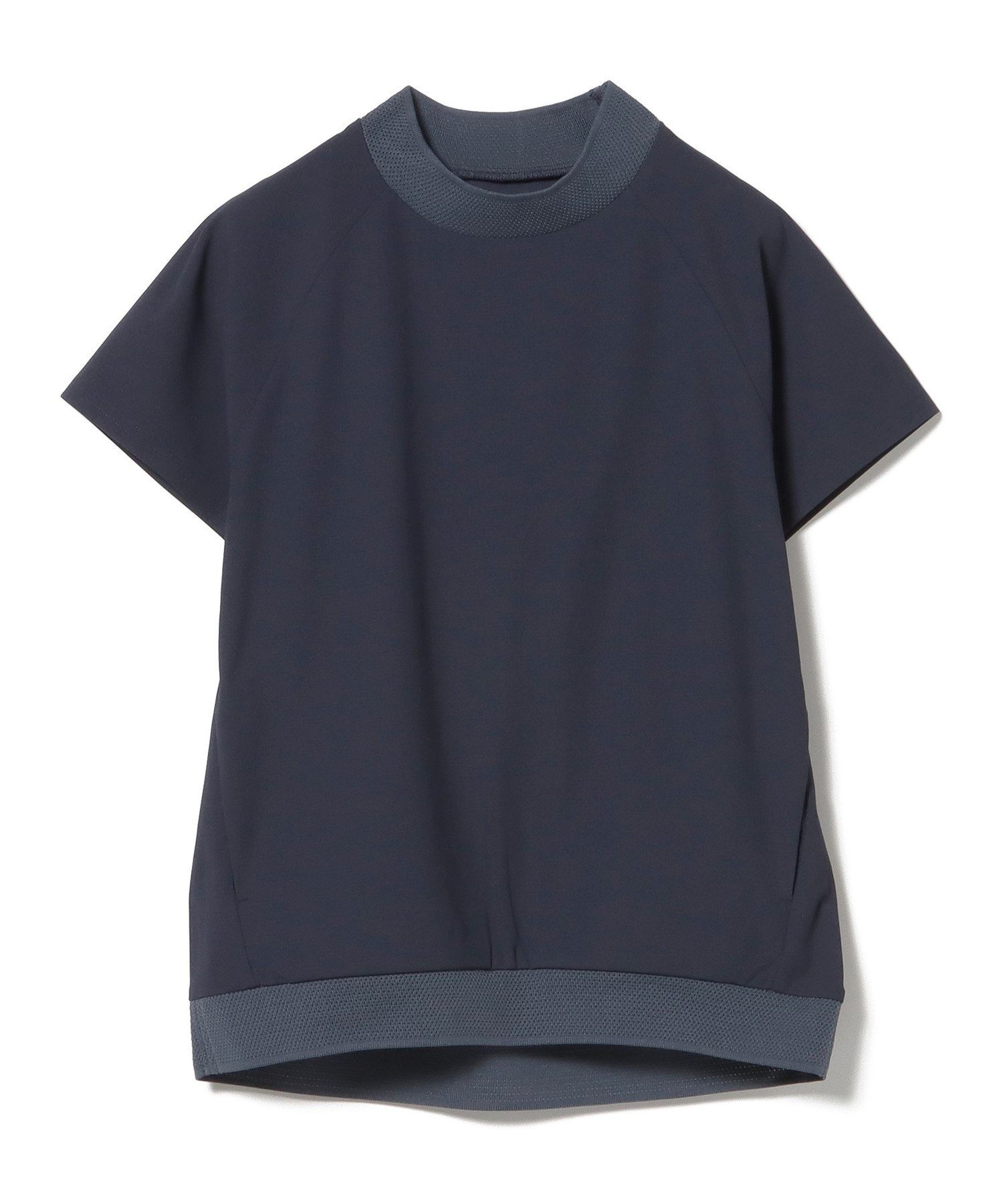 【SALE／30%OFF】BEAMS GOLF PURPLE LABEL B.G.THREE / ALL-TIME アイレットニット モックネックシャツ ビームス ゴルフ トップス カットソー・Tシャツ ネイビー ブラック【送料無料】