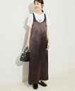 SLOBE IENA 《吸水速乾/予約》リキッドサテンタンクワンピース スローブ イエナ ワンピース・ドレス ワンピース ブラウン ブラック【送料無料】