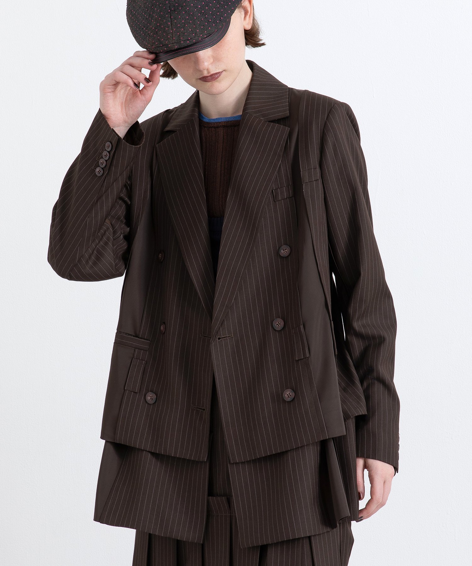 2WAY LOOSE JACKET アウラアイラ ジャケット・アウター テーラードジャケット・ブレザー グレー ブラック ブラウン