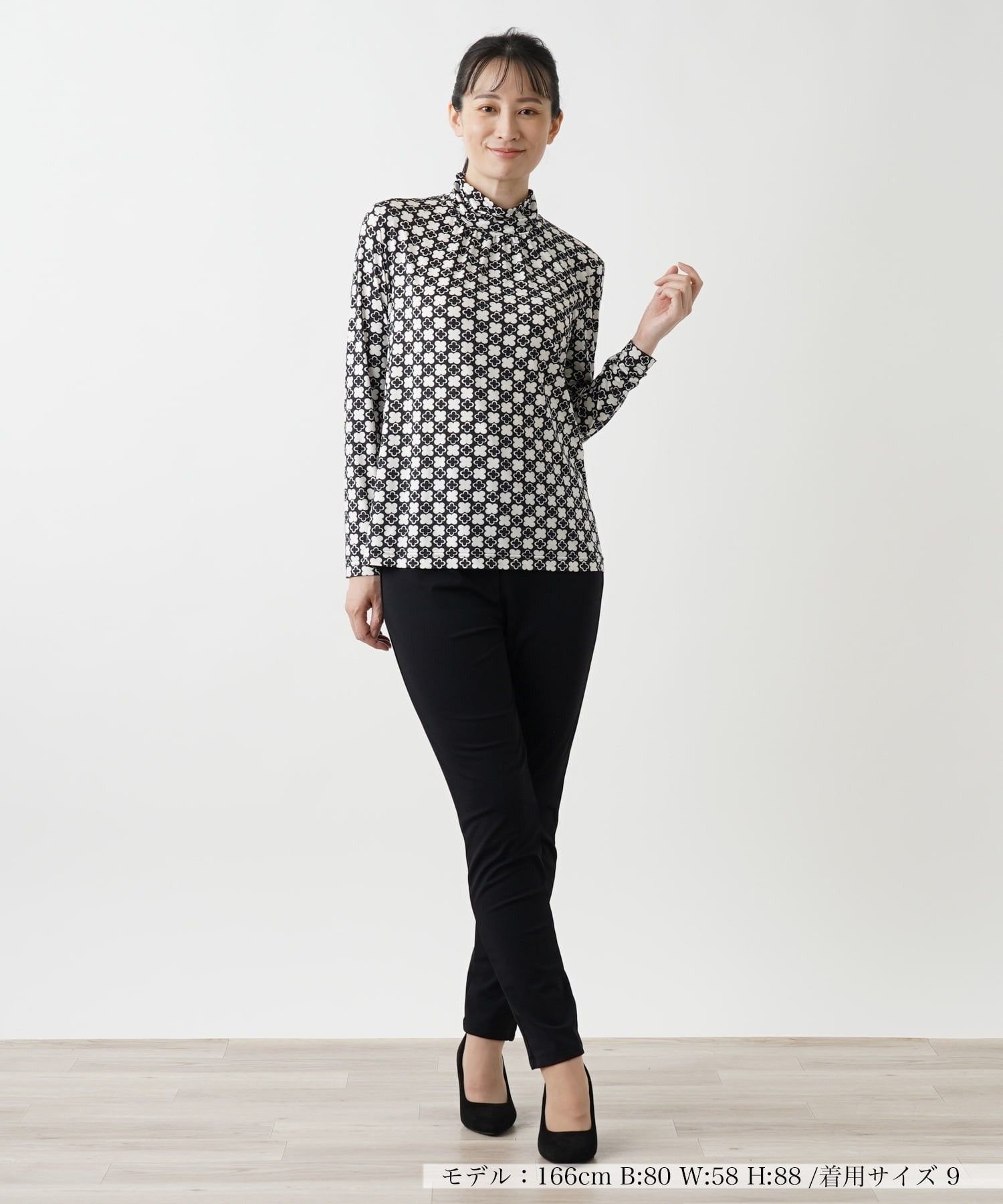 Leilian カットソー【ROCHAS Premiere】 レリアン トップス カットソー・Tシャツ ブラック